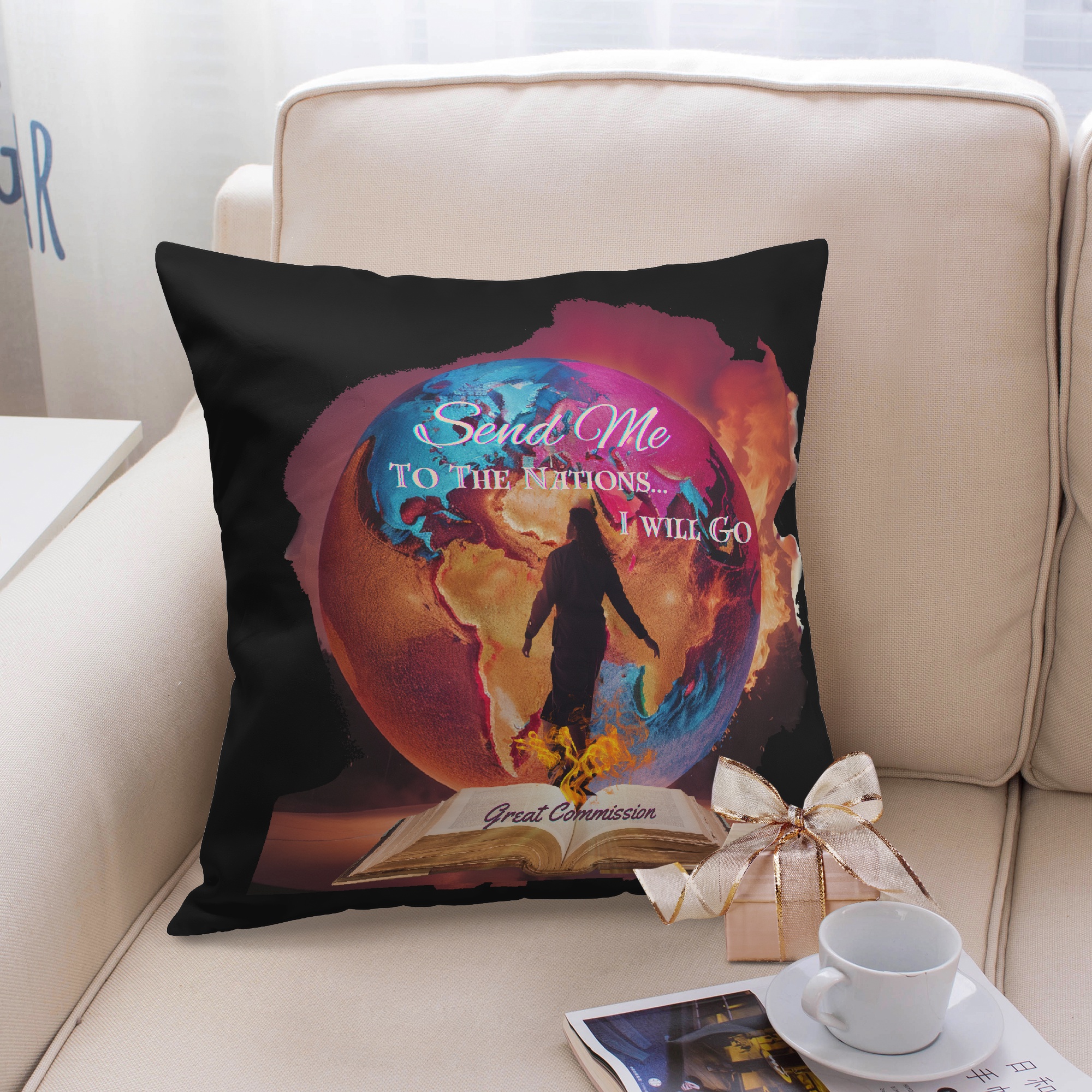 Send Me Women's 18'' Square Pillow Cover